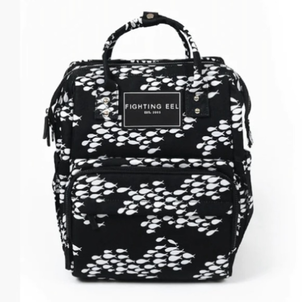 Fighting Eel Black and White Backpack